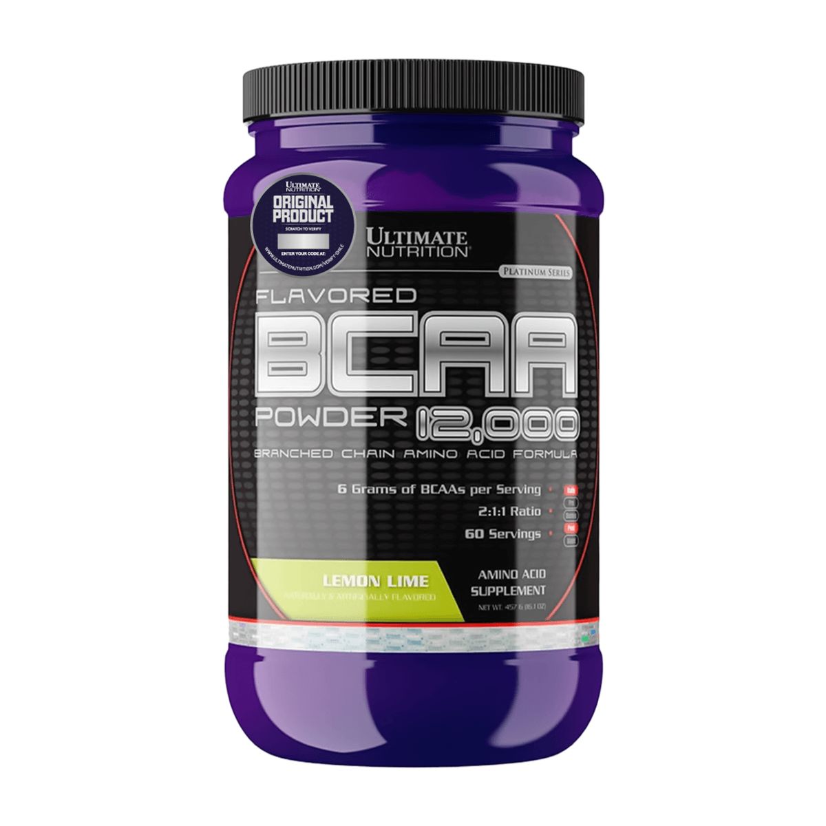 ULTIMATE NUTRITION - BCAA Polvo, Aminoácidos (457 gr) - Original - LIMON