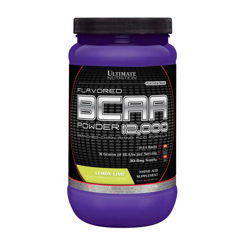 ULTIMATE NUTRITION - BCAA Polvo, Aminoácidos (457 gr) - Original - LIMON
