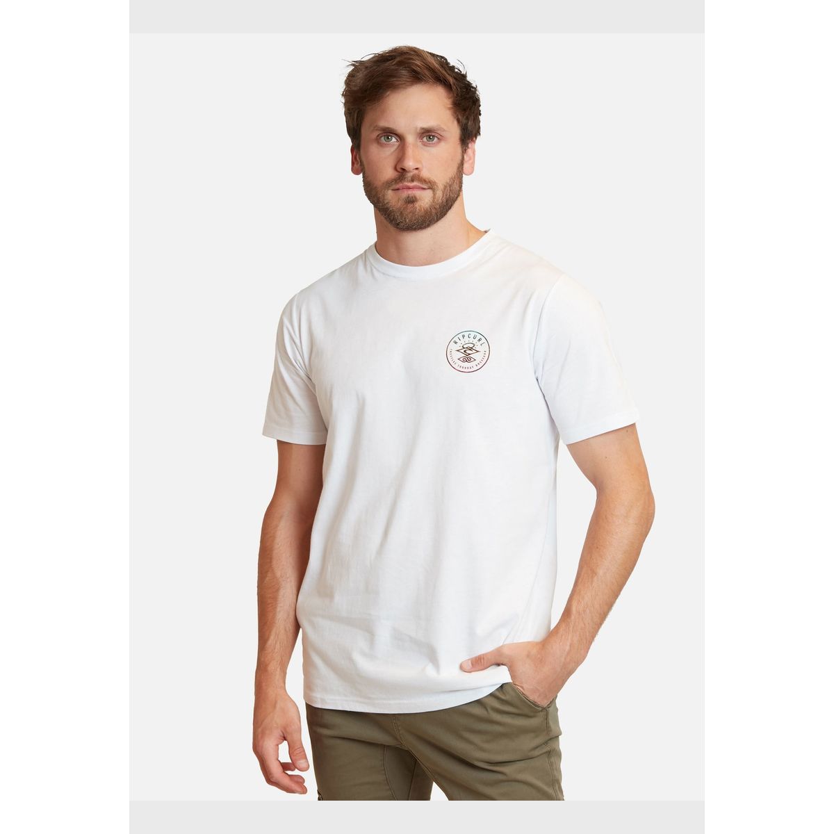 RIP CURL - Polera Made For The Search Tee Blanco Hombre Rip Curl