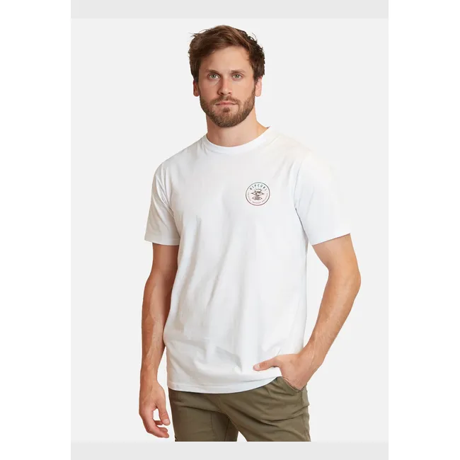 RIP CURL - Polera Made For The Search Tee Blanco Hombre Rip Curl