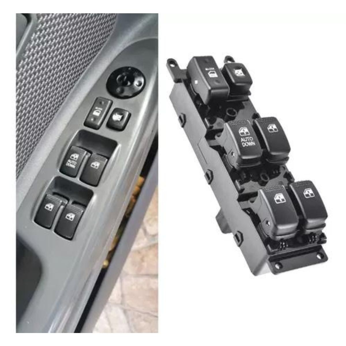 GENERICO - Botonera Alzavidrios Para Kia Rio 2007-2009 14pines