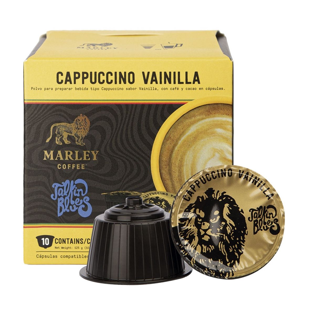 MARLEY COFFEE - Cápsulas Capuccino Vainilla 10 Un.