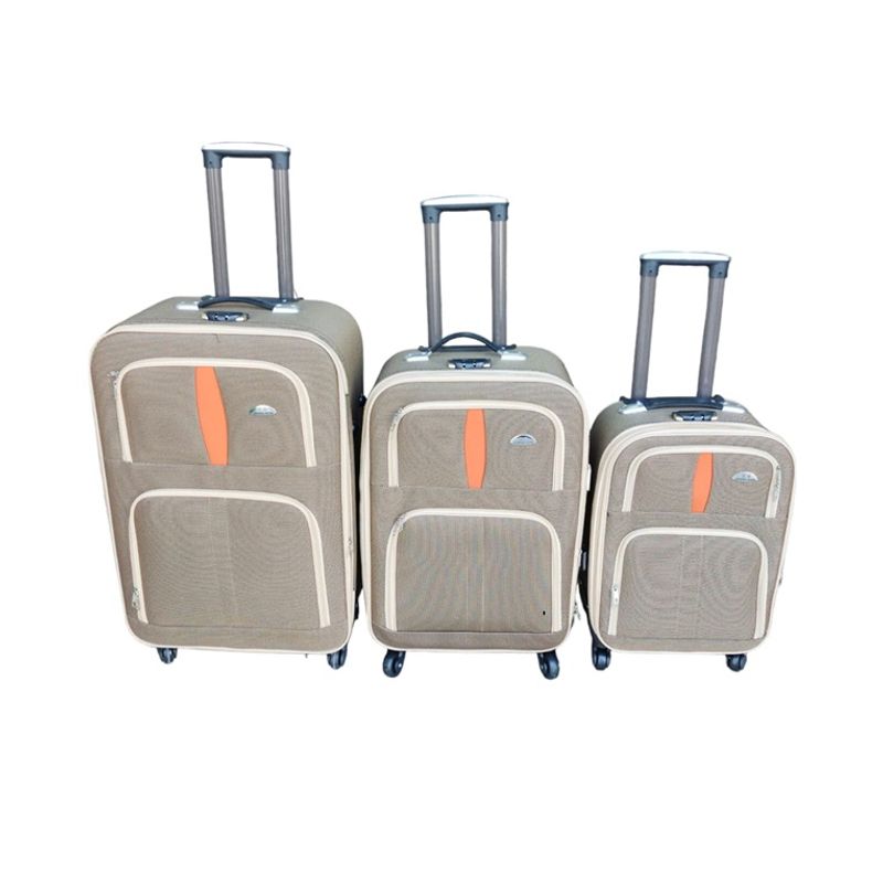 GENERICO - Set Maleta 3 Piezas Ruedas Candado Ultra Liviana Tela Viaje