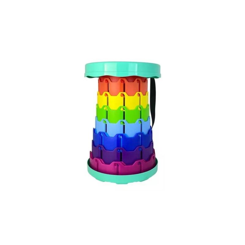 GENERICO - Asiento Plegable Verde Agua Portátil Multicolor Con Correa