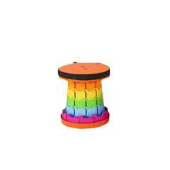 GENERICO - Asiento Plegable Naranjo Portátil Multicolor Con Correa