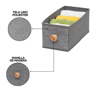 Imagen 2 del producto Pack 3 Cajitas Organizadoras Plegables Closet Ropa Varios