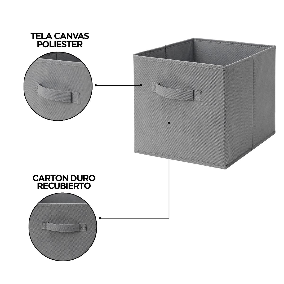 CARRY ALL - Pack 6 Cajas Cubo Organizador Plegables Closet Ropa