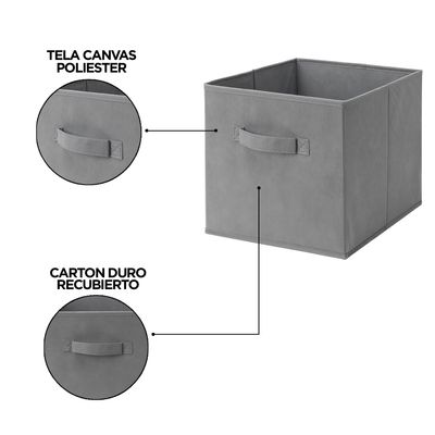 Imagen 2 del producto Pack 6 Cajas Cubo Organizador Plegables Closet Ropa