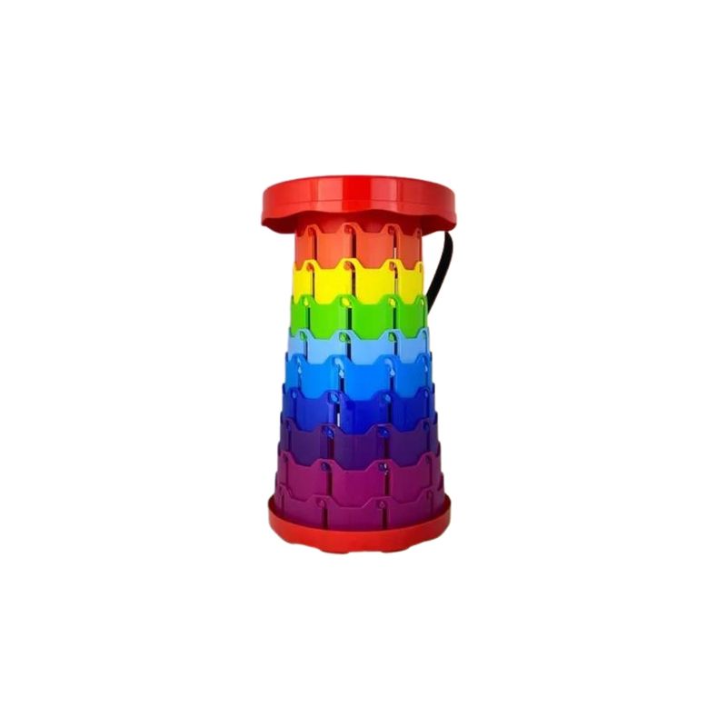 GENERICO - Asiento Plegable Rojo Portátil Multicolor Con Correa