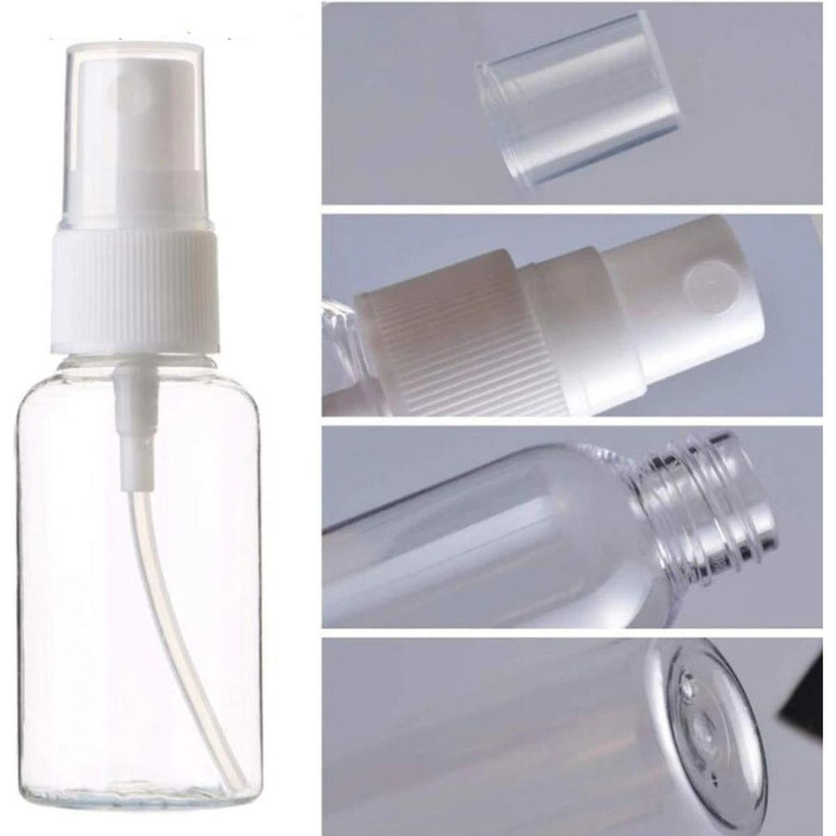 GENERICO - Set 3 Botella De Viaje Variedad 100 Ml Transparente