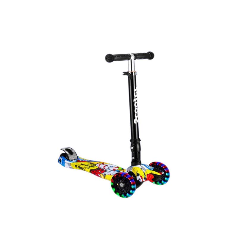 GENERICO - Scooter Aluminio De 4 Ruedas Iluminadas Diseño - SC