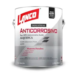 LANCO - Anticorrosivo Industrial 1 Galón Altamente Duradera NEGRO