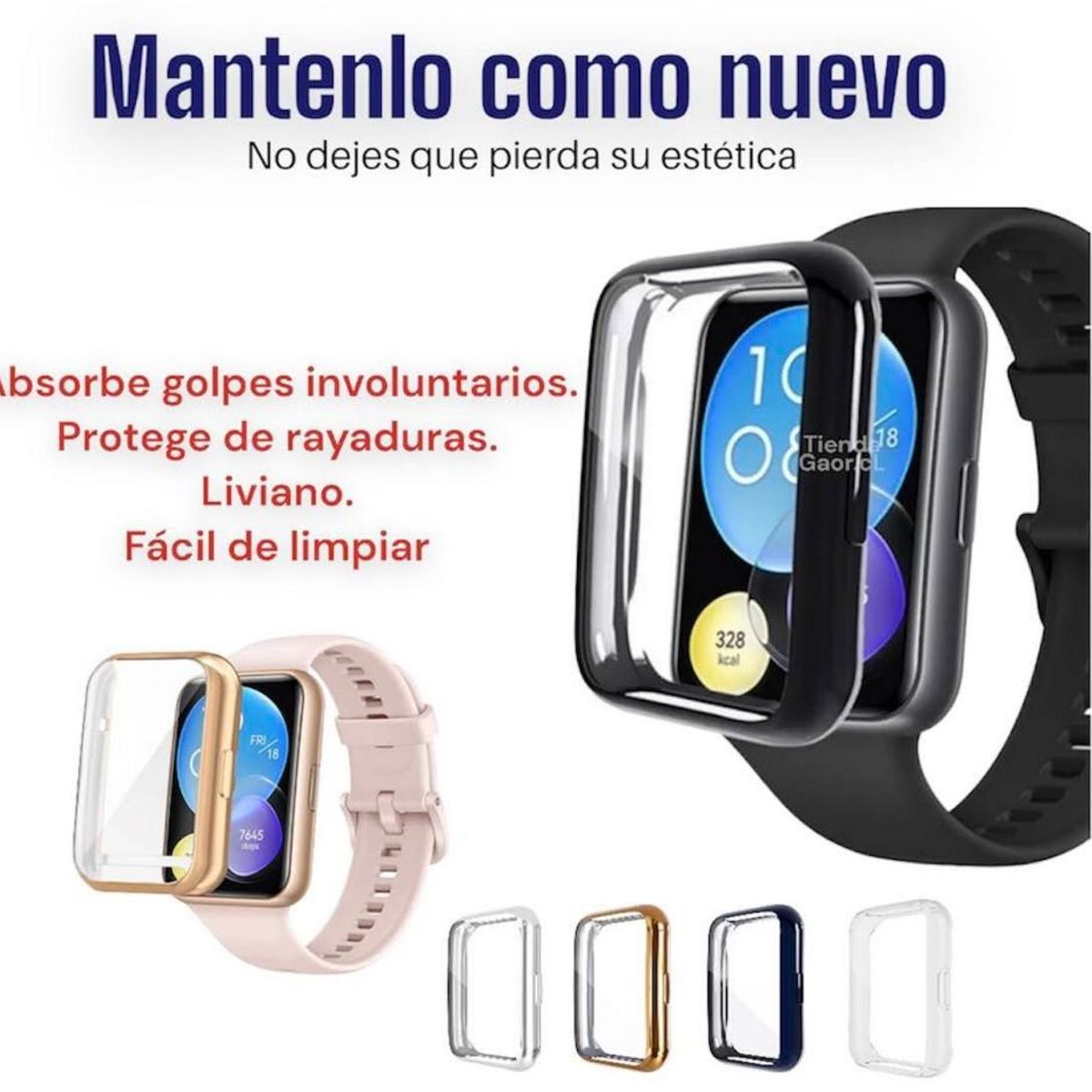GENERICO - Funda Protectora Pantalla Completa Para Huawei Watch Fit 2 GENERICO