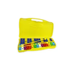 HENDRIX - Metalofono de 25 Tonos+ 2 Baquetas HX0011 Amarillo - Amarillo