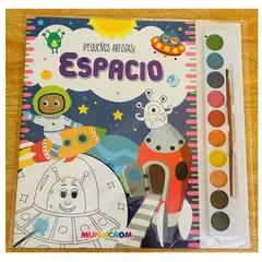 MUNDICROM - ¡Pequeños Artistas - Espacio - Libro para Pintar con acuarelas -