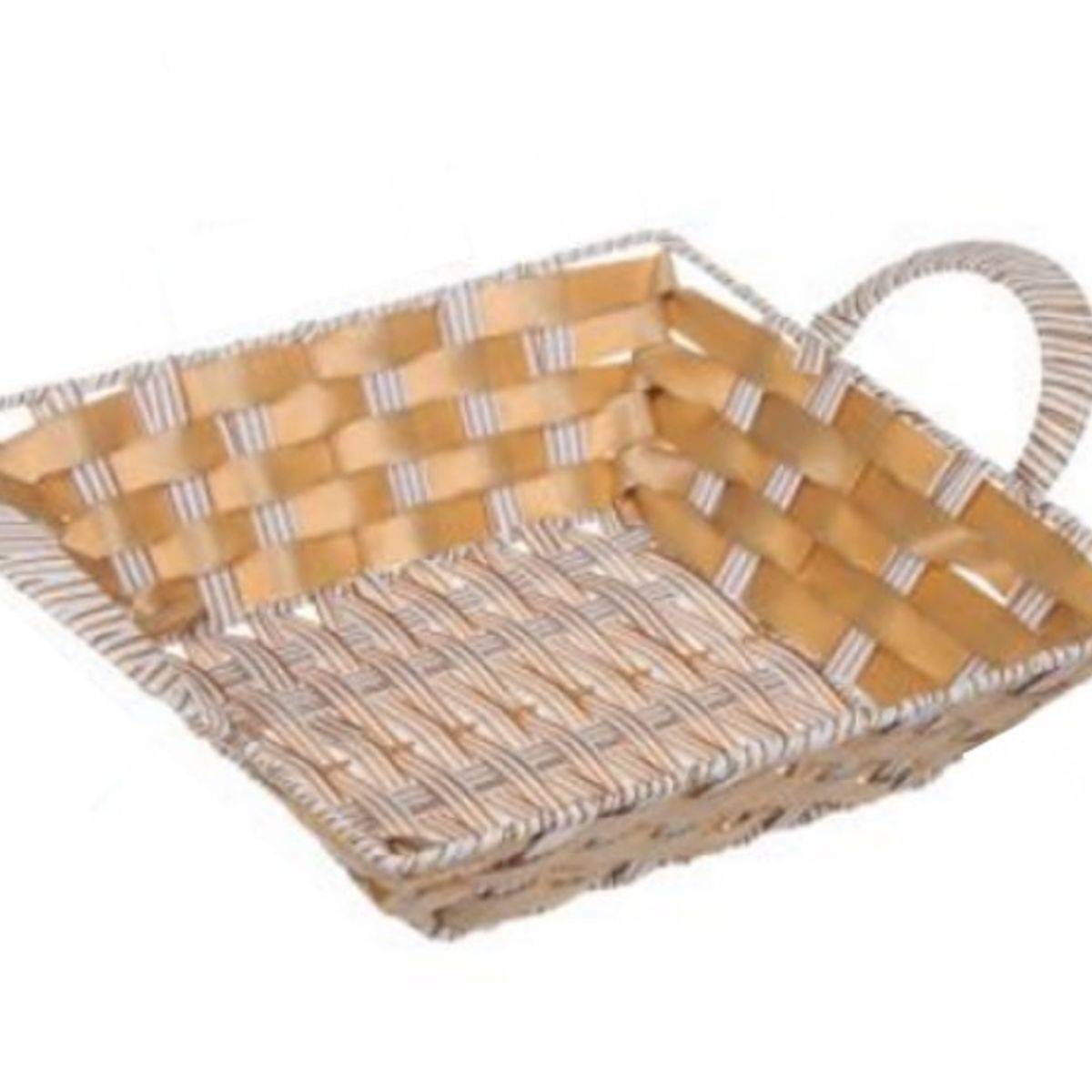 GENERICO - CESTA CANASTO DE MIMBRE DECORATIVO 34X26X6CM