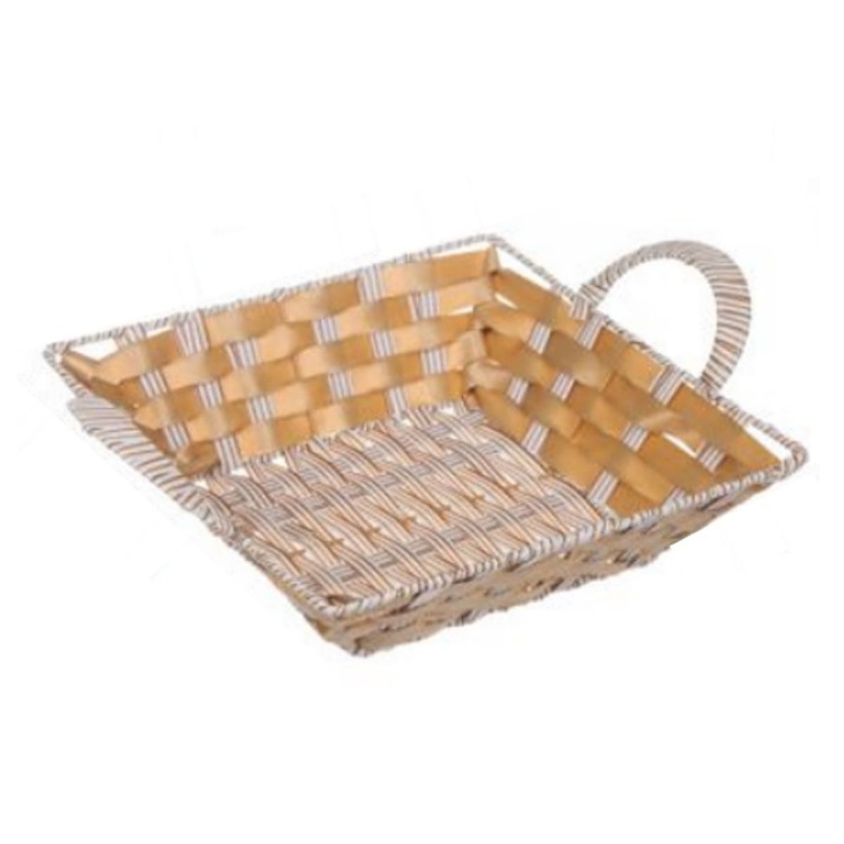 GENERICO - CESTA CANASTO DE MIMBRE DECORATIVO 34X26X6CM