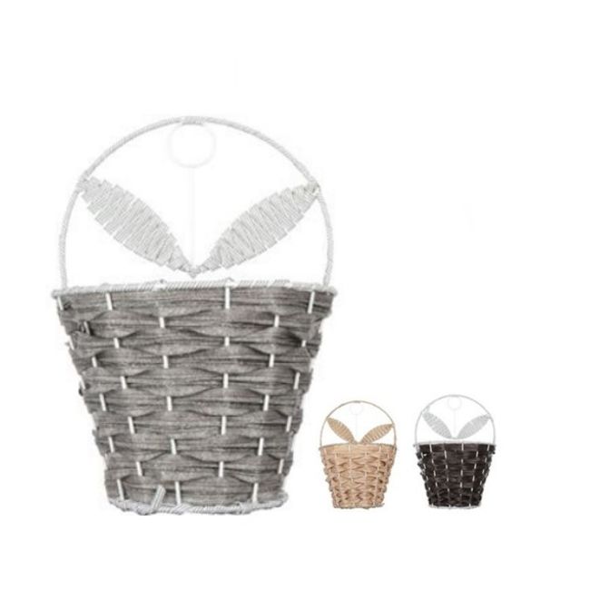 GENERICO - CESTA CANASTO DE MIMBRE DECORATIVO 23x16CM