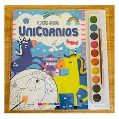 MUNDICROM - ¡Pequeños Artistas - Unicornios - Libro para Pintar con acuarelas -