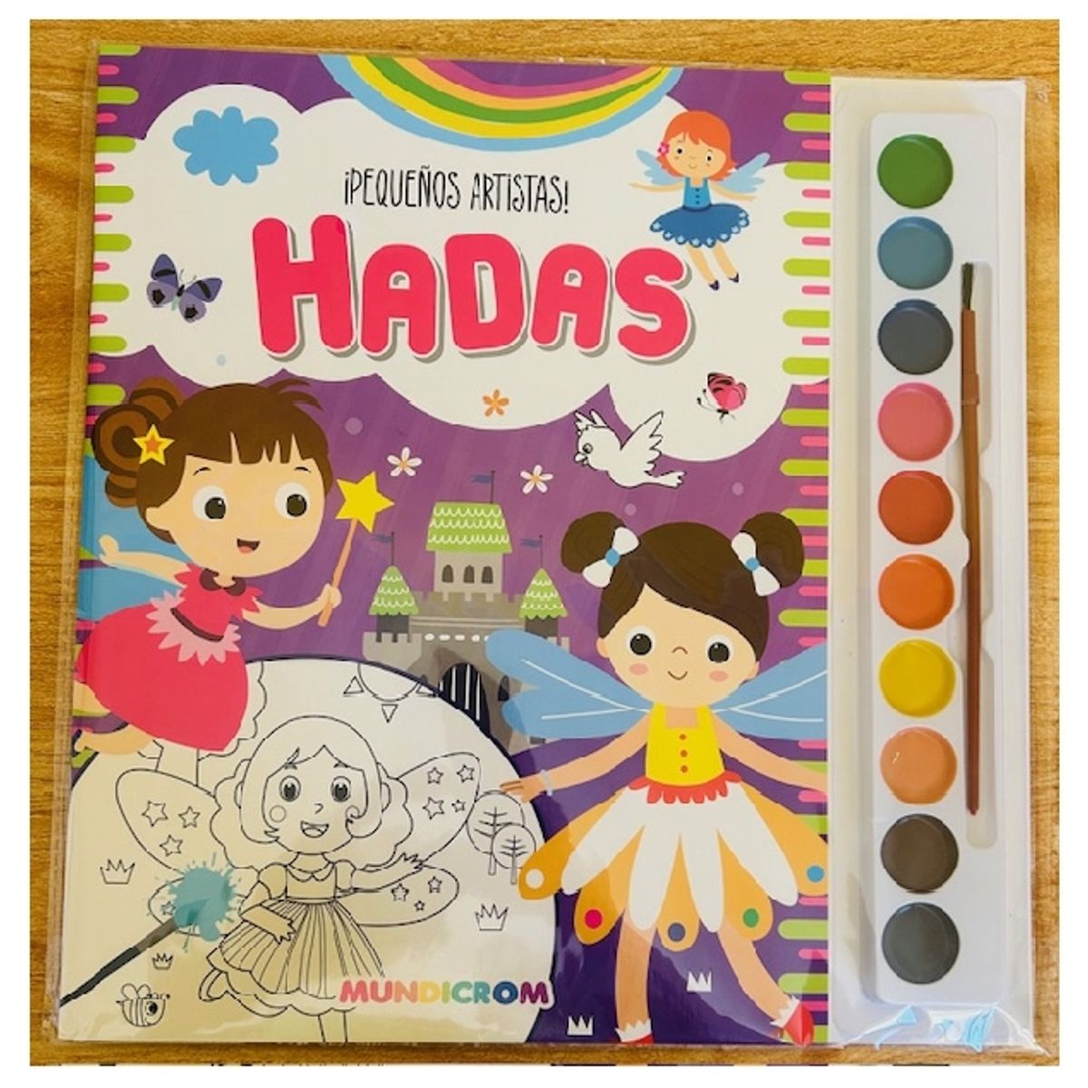 MUNDICROM - ¡Pequeños Artistas - Hadas - Libro para Pintar con acuarelas - Mundicrom