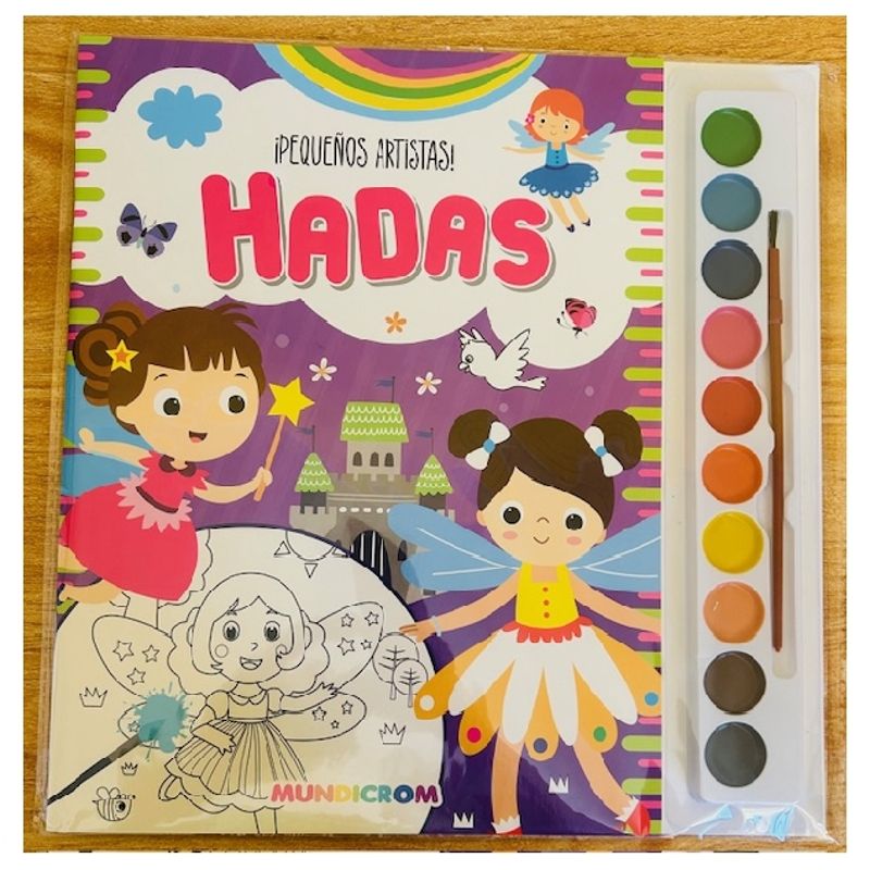 MUNDICROM - ¡Pequeños Artistas - Hadas - Libro para Pintar con acuarelas - Mundicrom