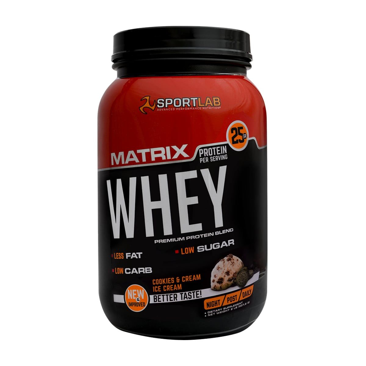 SPORTLAB - Whey Matrix, Whey protein (2 Lb) - Original - COOKIES
