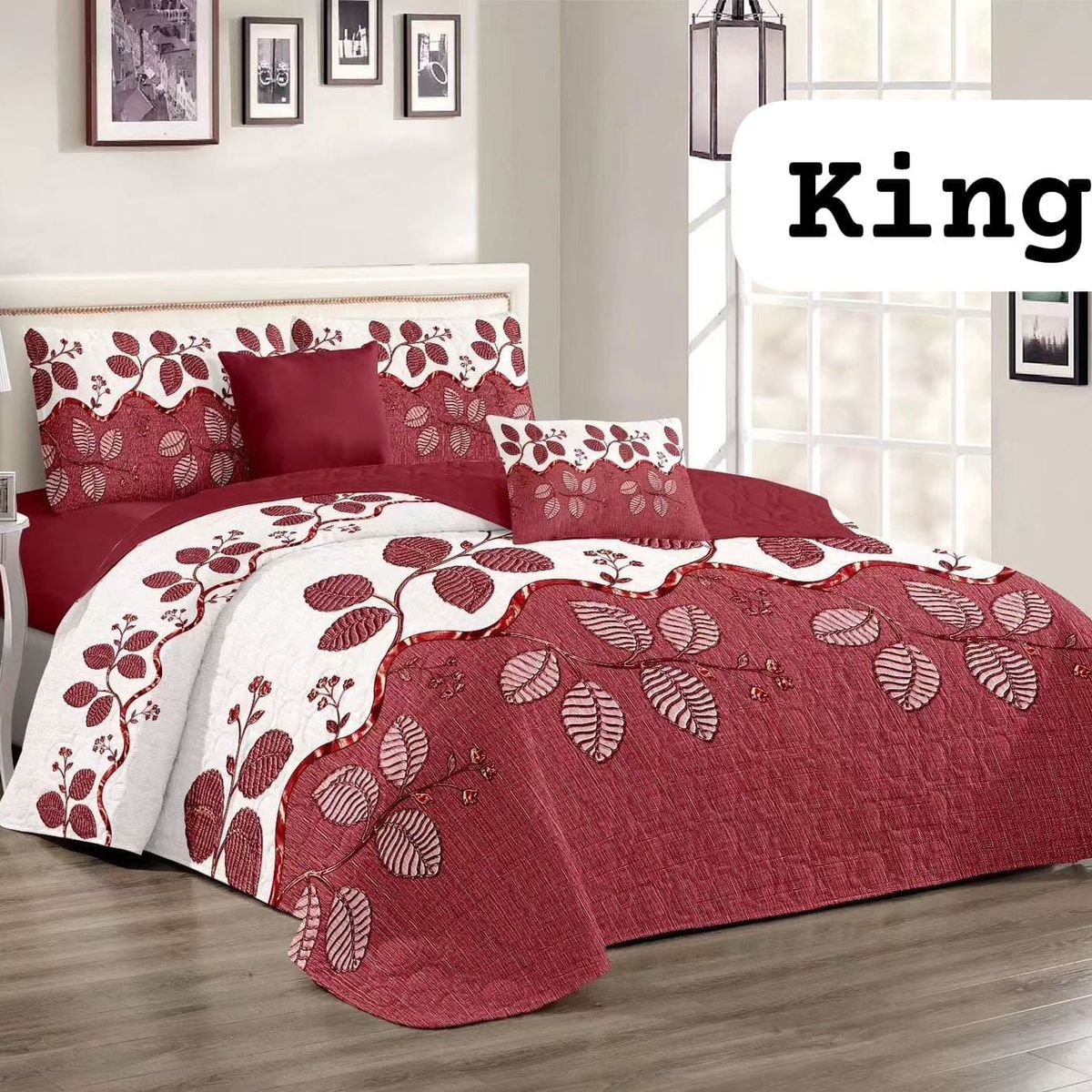GENERICO - Cobertor Tipo Quilt de Verano / Cubrecamas KING 413