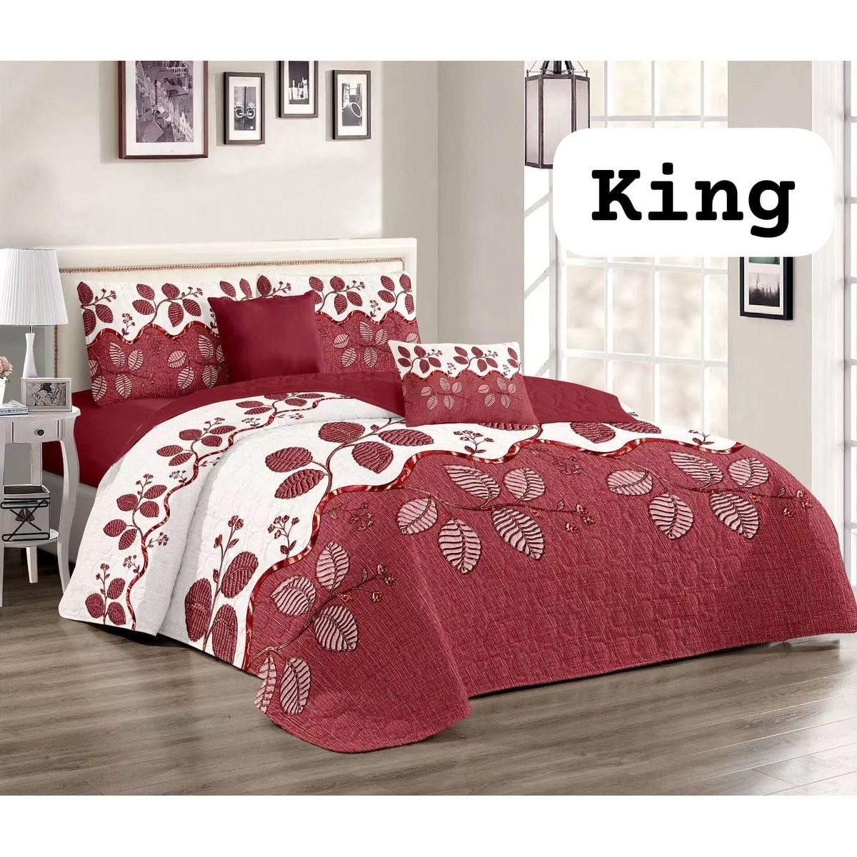 GENERICO - Cobertor Tipo Quilt de Verano / Cubrecamas KING 413
