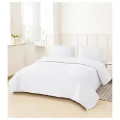 DIANA - Cubrecama blanco 2 plaza premium mas grueso 100% algodón delgado