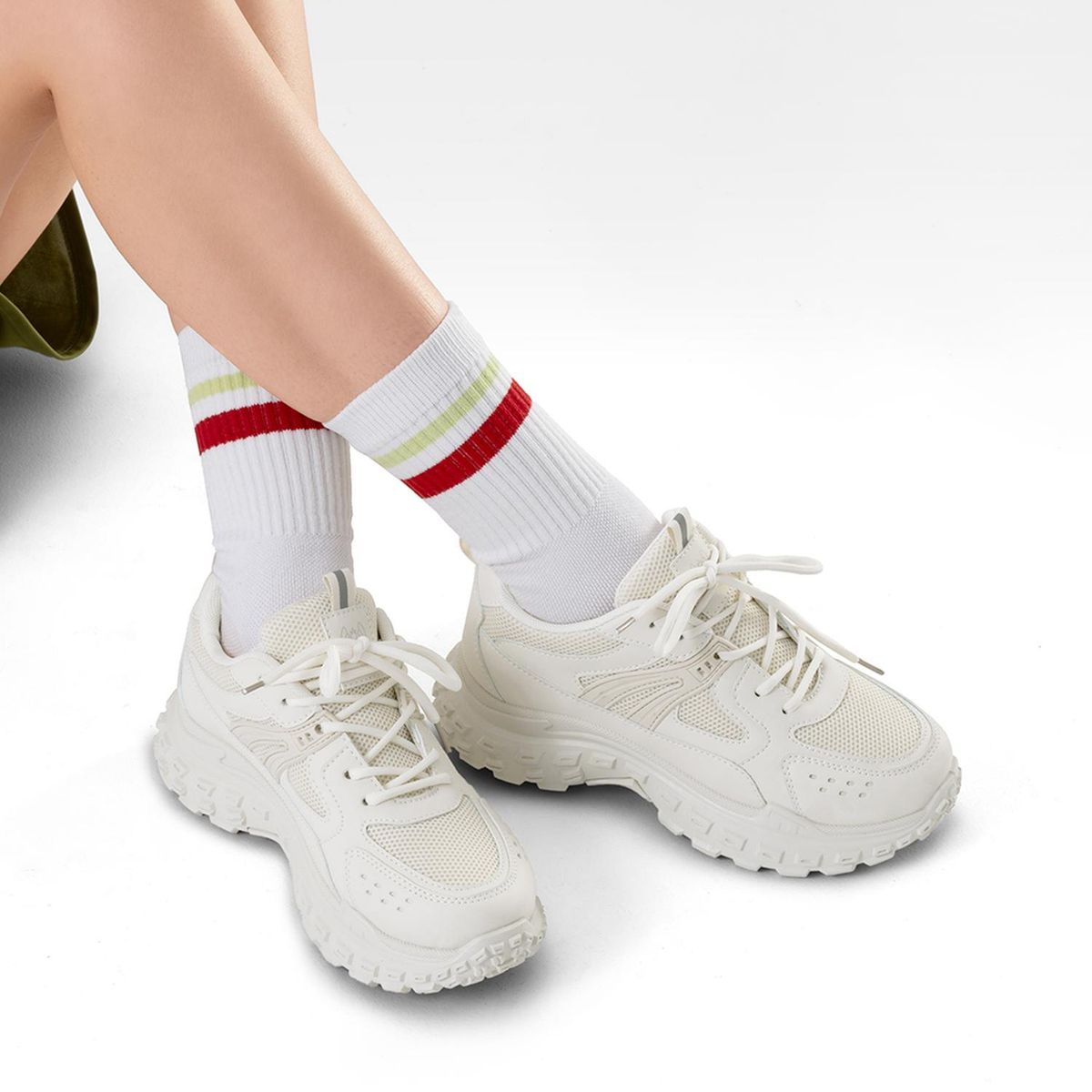 WEIDE - Zapatillas Beige Casual Mujer Weide SL03