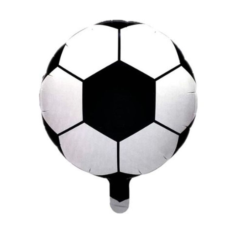 GENERICO - Globo Diseño Pelota Futbol Color Blanco Negro 45 Cm