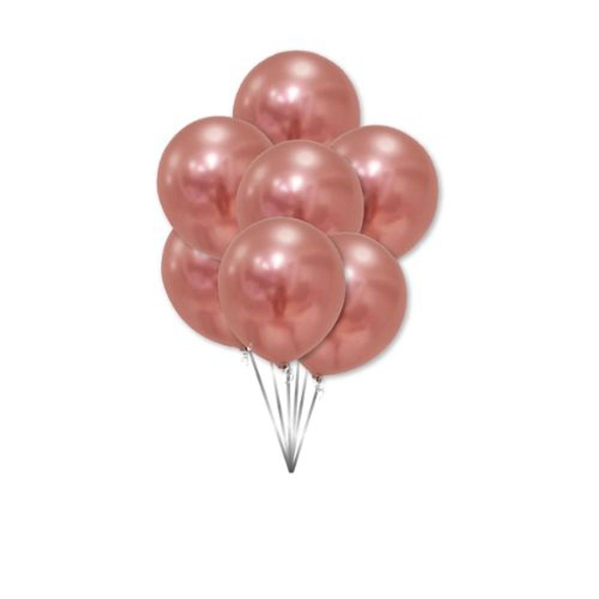 GENERICO - Globos Cromados Color Rosa 25 Unidades 25 Cm