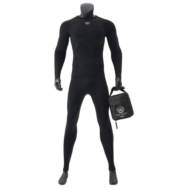 GIOVACCHINO - Pack Camiseta y Calza Deportiva Primera Capa Hombre + Bolso Regalo