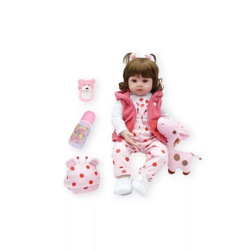 GENERICO - MUÑECA REBORN VINILO DE SILICONA para 48cm OJOS MARRONES