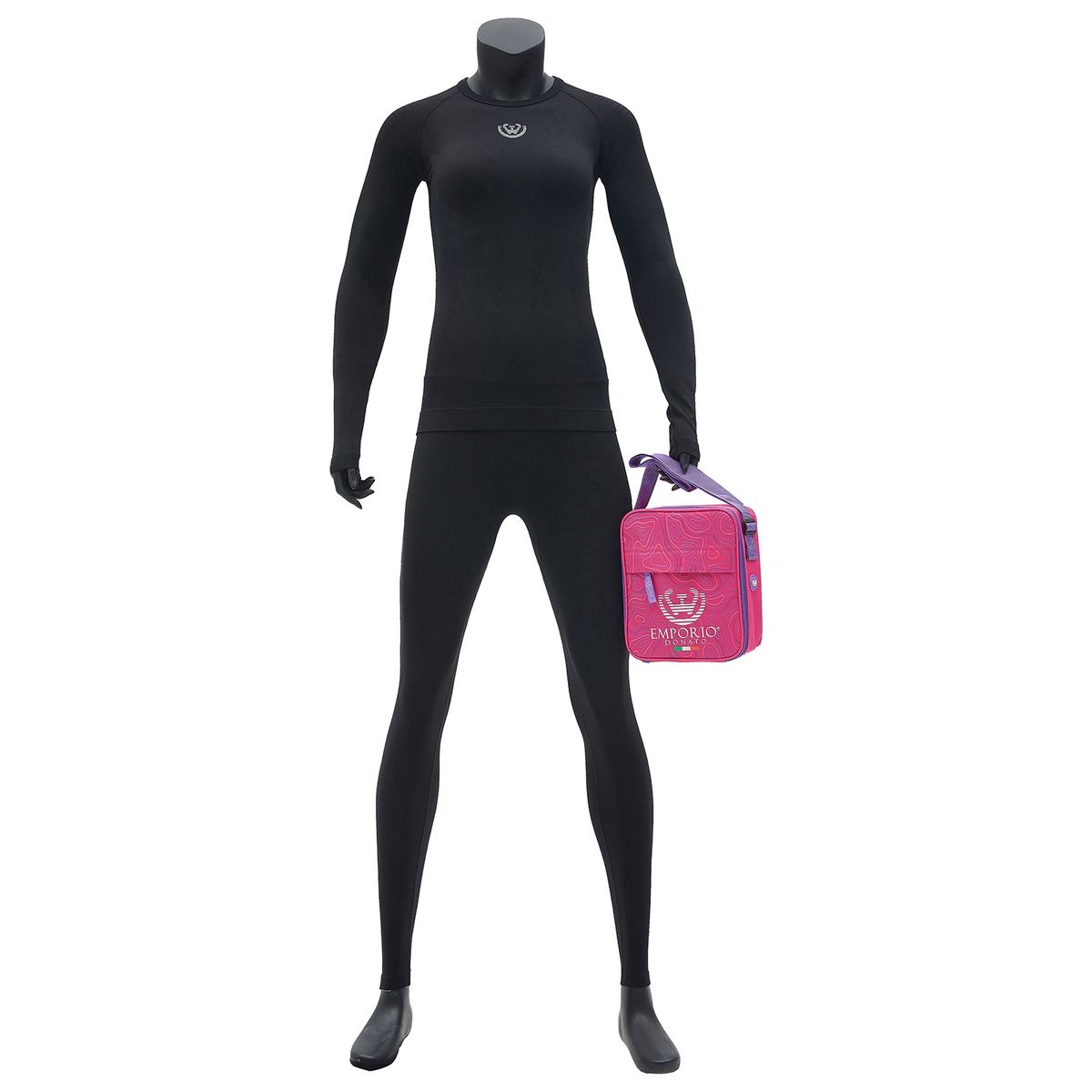 GIOVACCHINO - Pack Camiseta y Calza Deportiva Primera Capa Mujer+Bolso Regalo