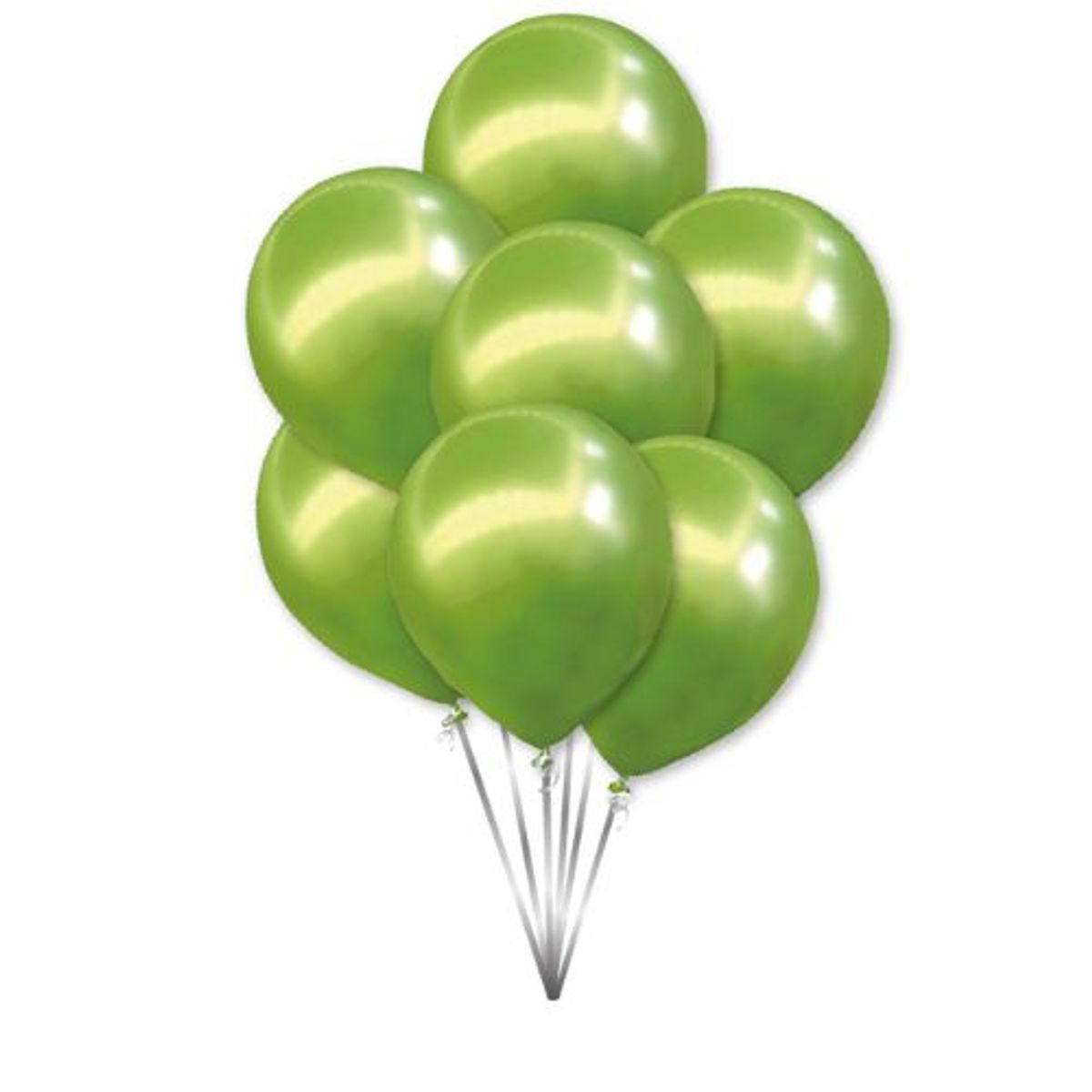GENERICO - Globos Cromados Color Verde 25 Unidades 10 Cm