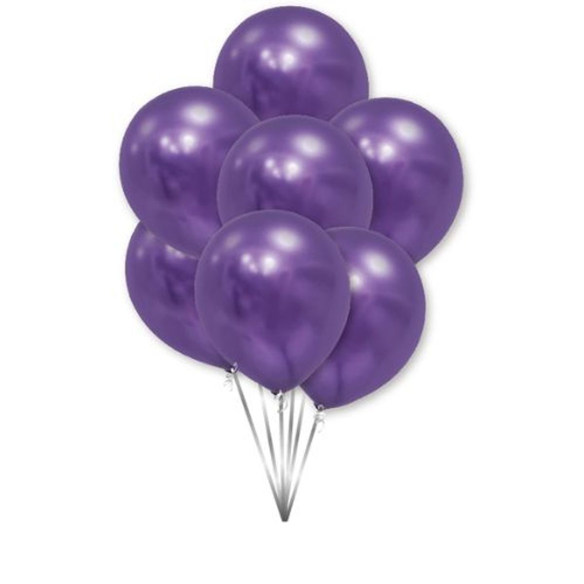 GENERICO - Globos Cromados Color Morado 25 Unidades 10 Cm