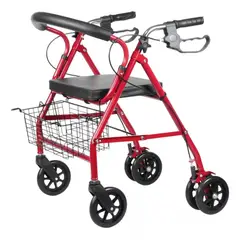 GENERICO - Burrito Andador Ortopédico Plegable 4 Ruedas Frenos Asiento 233