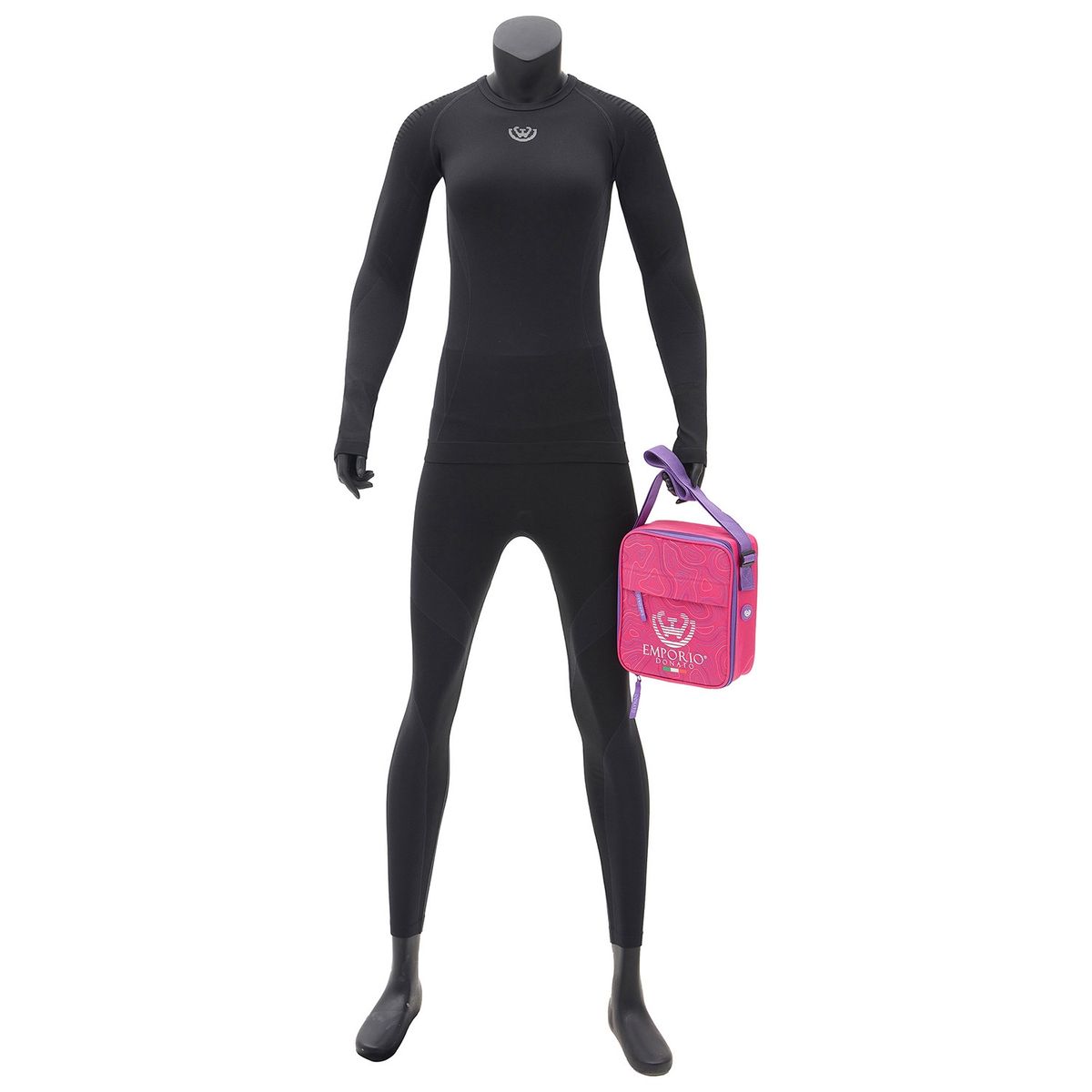 GIOVACCHINO - Pack Camiseta y Calza Deportiva Primera Capa Mujer+Bolso Regalo