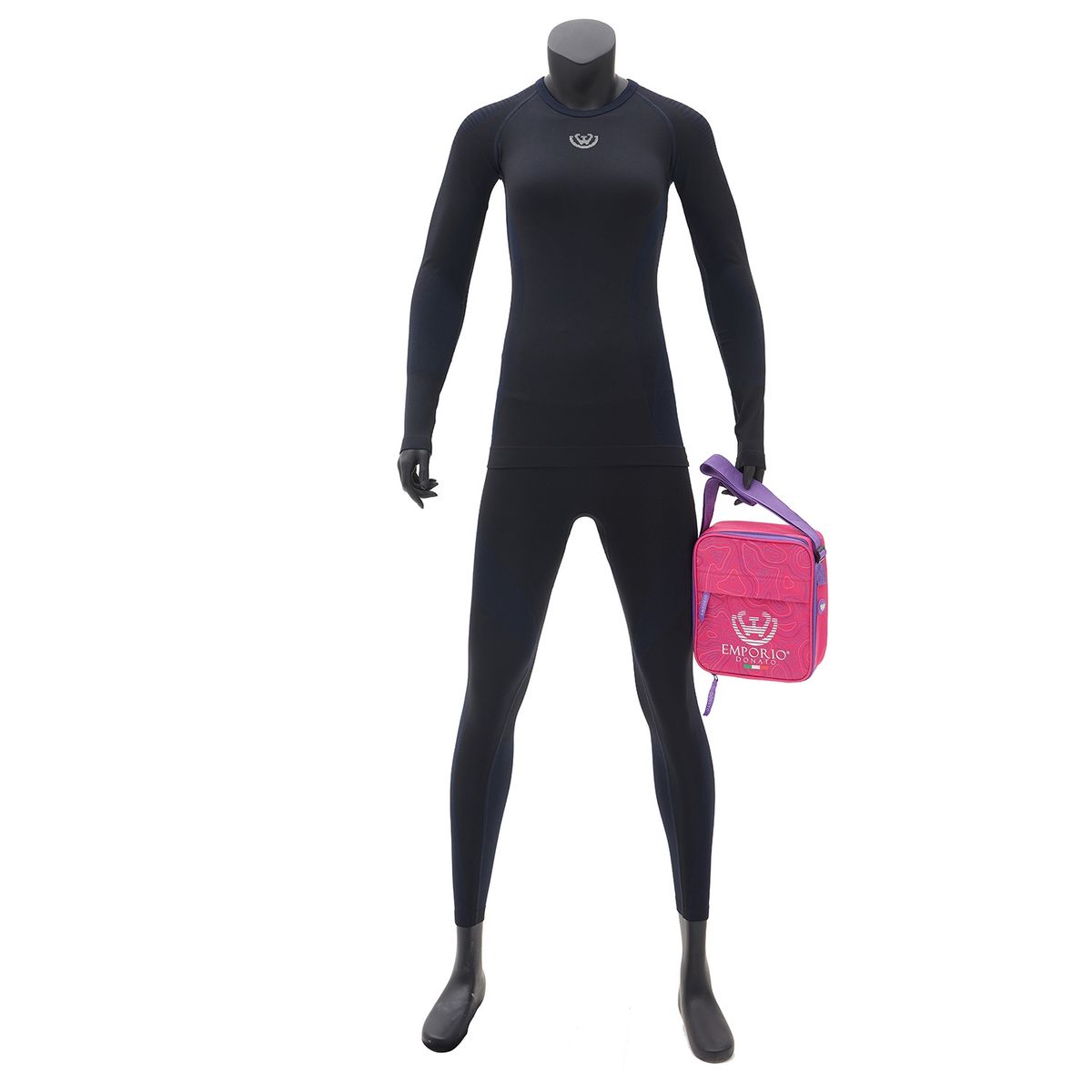 GIOVACCHINO - Pack Camiseta y Calza Deportiva Primera Capa Mujer+Bolso Regalo