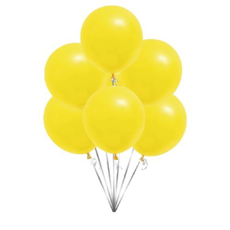 GENERICO - Globos Perlados Color Amarillo 50 Unidades 25 Cm