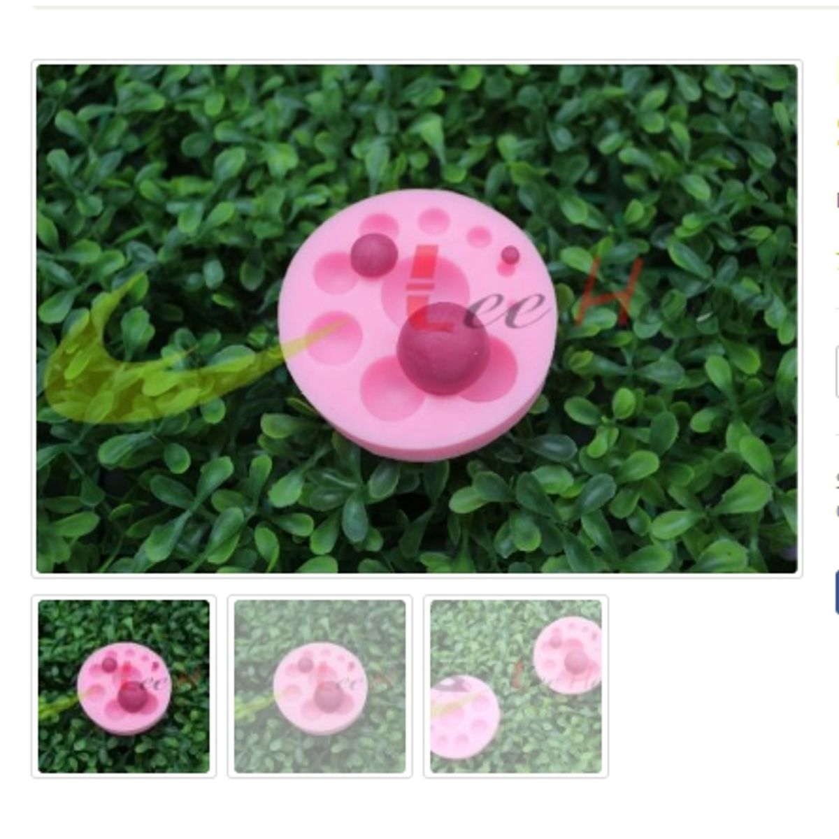 GENERICO - Molde Para Fondant Silicona Forma Media Esfera