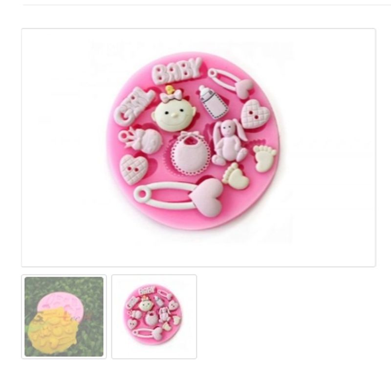 GENERICO - Molde Para Fondant Silicona Forma Figuras Baby Showers