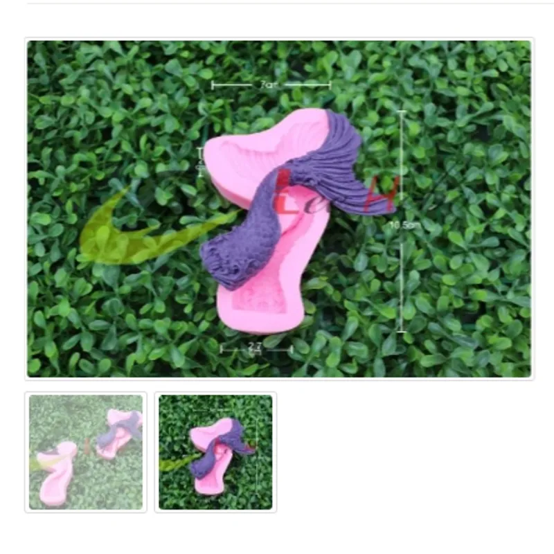 GENERICO - Molde Para Fondant Silicona Forma Cola De Sirena 7Cm