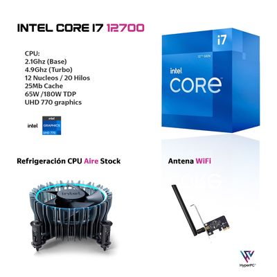 Imagen 2 del producto PC oficina INTEL CORE i7 12700 32Gb 2Tb UHD 770 WiFi