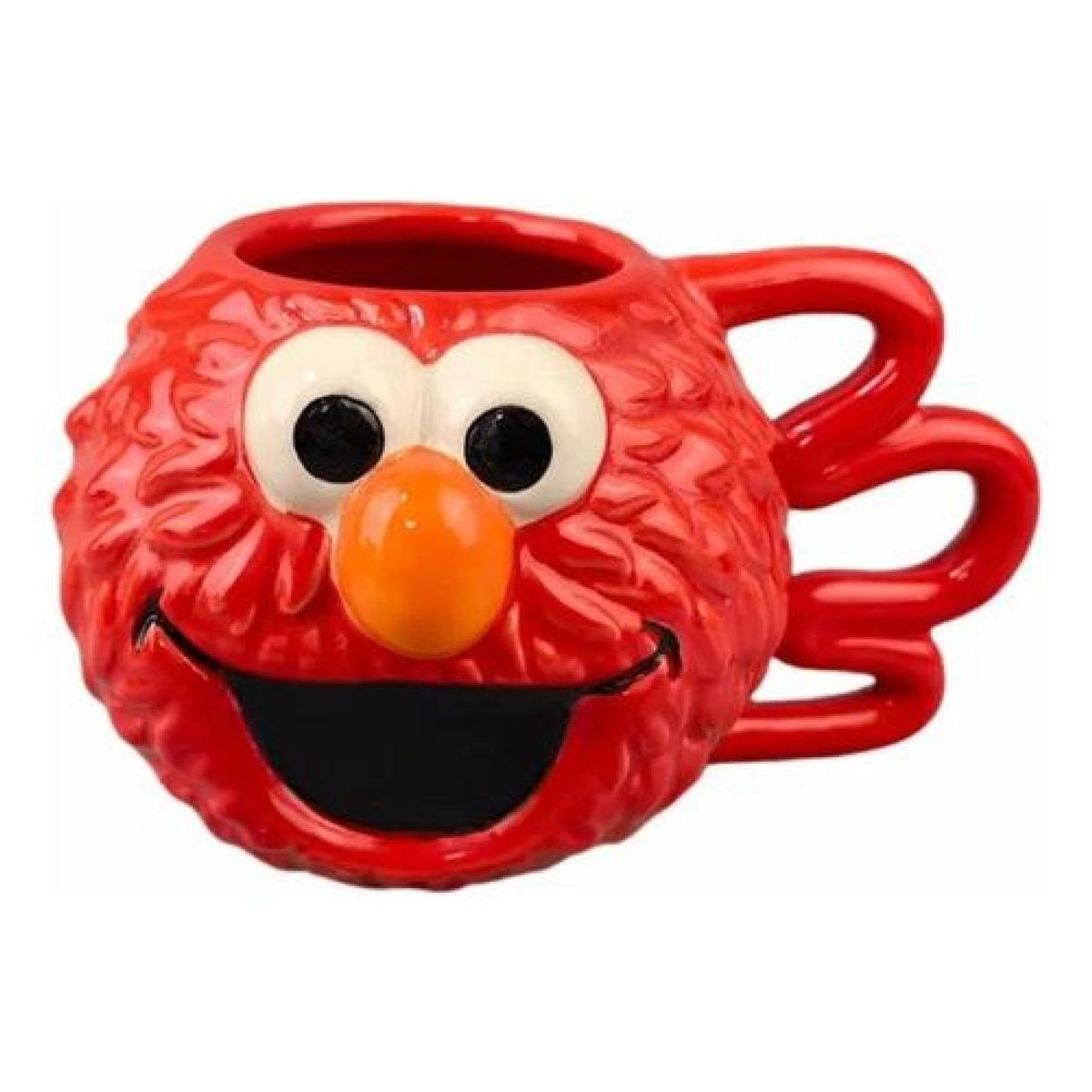 GENERICO - Tazón Cerámica 3d Elmo Sonrisas Plaza Sesamo - Rojo