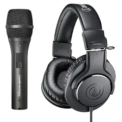 AUDIO TECHNICA - Pack Microfono y Audifonos para Trabajo AT-EDU25