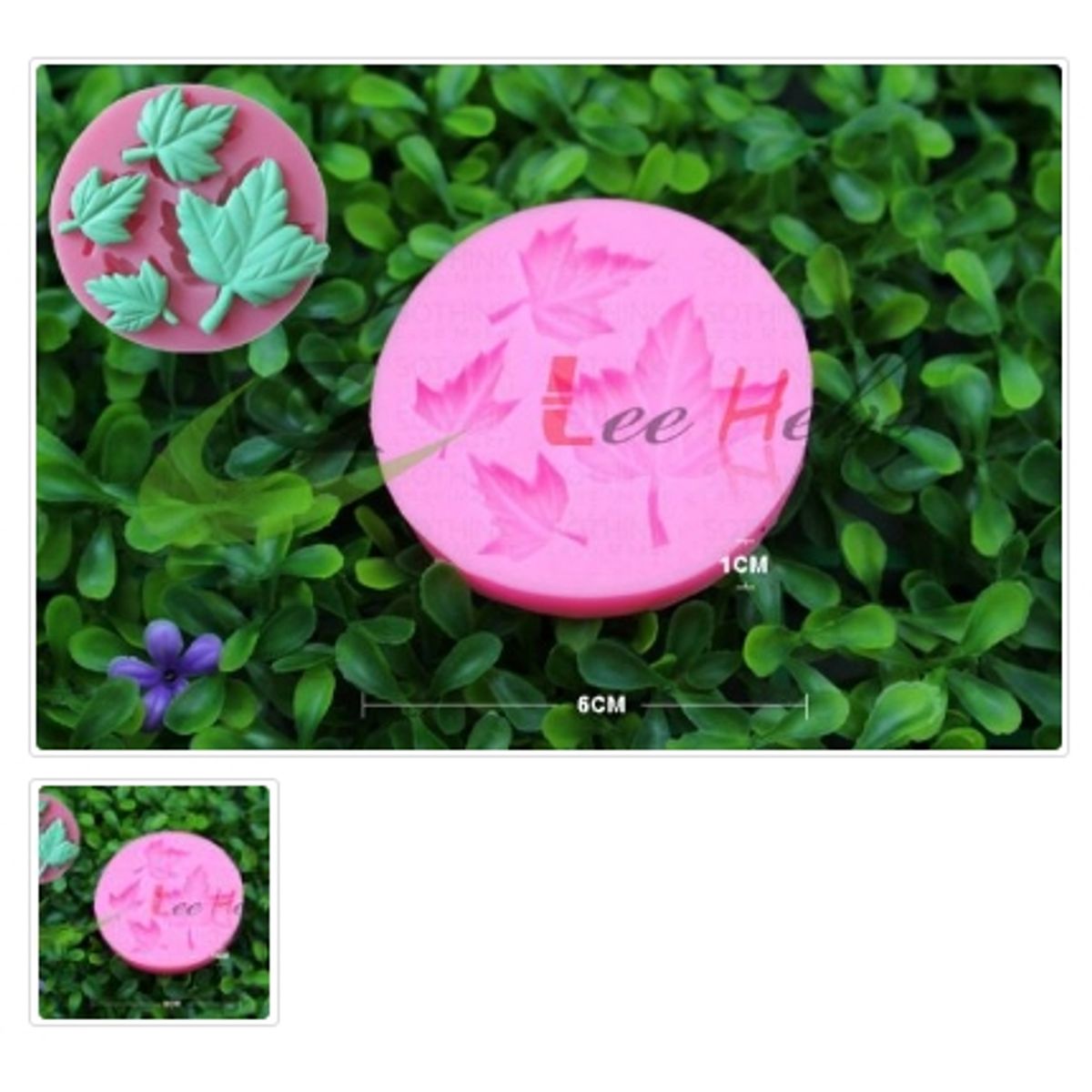 GENERICO - Molde Para Fondant Silicona Forma Hojas Flor