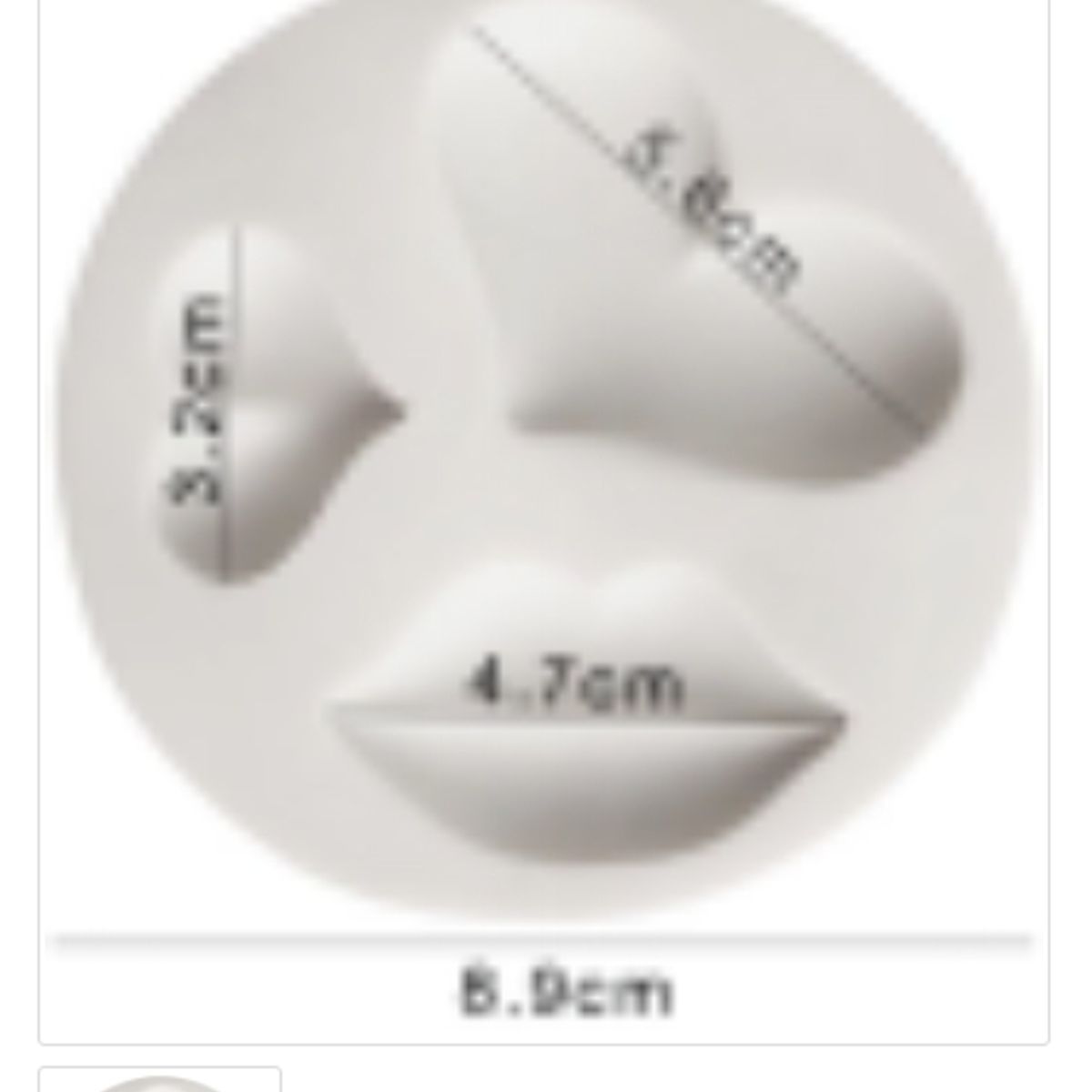 GENERICO - Molde Para Fondant Silicona Forma Labios