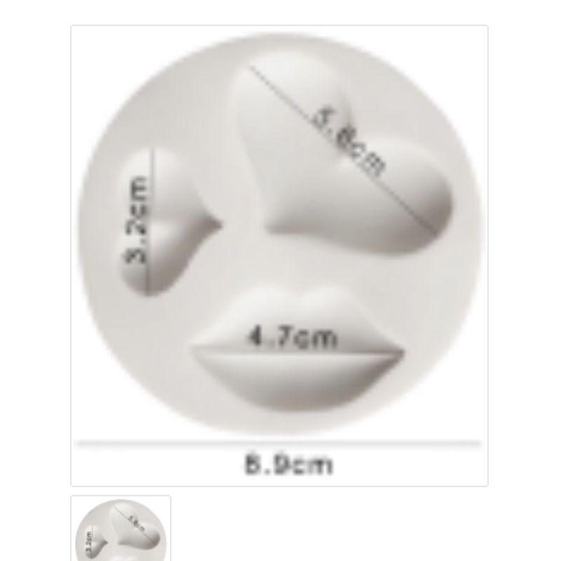 GENERICO - Molde Para Fondant Silicona Forma Labios